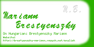 mariann brestyenszky business card